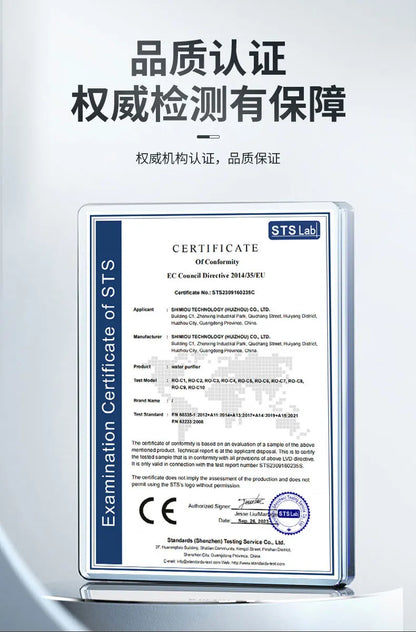 Reusable PVDF Water Filter System, High Flow, Commercial, Home, Kitchen Drink, Straight UF Filters, Lasts Exceed 5 Years, 1000L