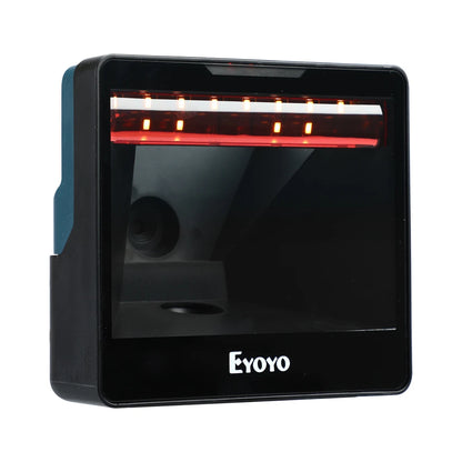 Eyoyo 2D Desktop Barcode Scanner Omnidirectional Hands-free 1D USB Wired Table Bar Code Reader PDF417 QR Image Screen Scanning