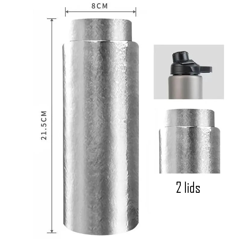 750ml Business Thermos Cup With Tea Separator,Double Layer Pure Titanium Vacuum Flasks,High-end Drinkware,Portable Water Bottle
