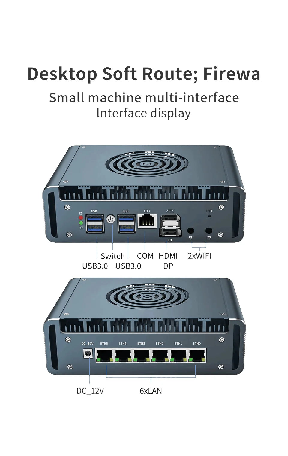 Topton Intel Core i7 13620H i3 1220P N300 3 100U Firewall Mini PC 6x2.5G LAN DDR5 NVMe Proxmox pfSense OPNsense Mini Computer