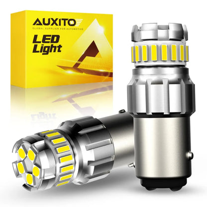 AUXITO 2X BAY15D 1157 LED DRL Bulb Canbus Super Bright for Ford Hyundai Kia 7507 P21/5W 1157 Day Time Running Light Reverse Lamp