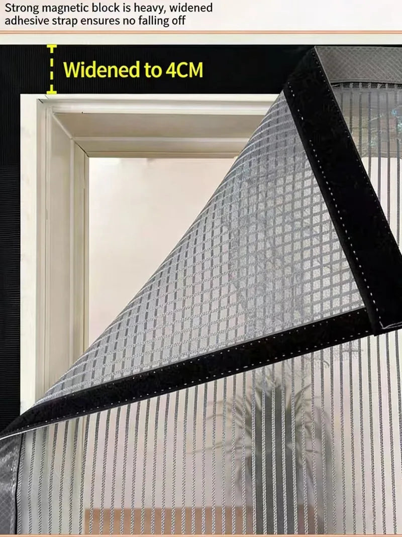 Diamond mesh mosquito proof door curtain, summer mosquito net, magnetic mesh curtain,self-adhesive,home use,no punching required