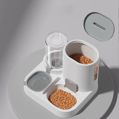 Dual Bowl for Dog & Cat - Food Bowl + Water Bowl, Spill-Proof Pet Feeding Supplies, Non-Slip Design for Small/Medium/Large Pets