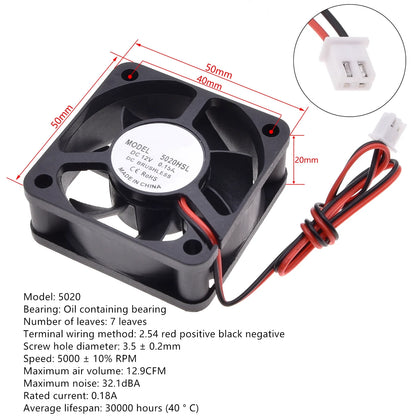 Silent DC12V Brushless Oil Content Cooling fan，for Power Supply Toy Chassis Multiple Sizes Available 2 3 4 5 6 7 8 9CM Silent