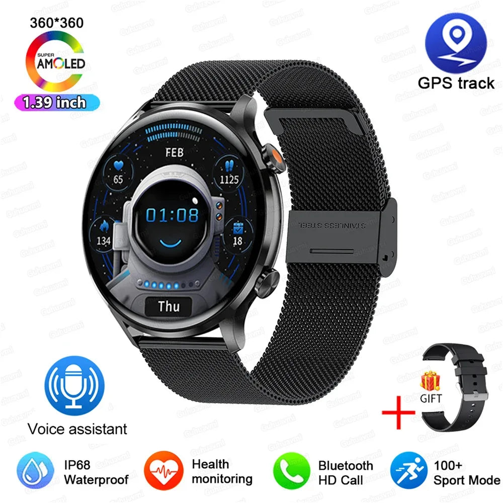 2025 New Smartwatch Women 1.39 inch AMOLED HD Screen Always On Display Custom dial Call IP68 Sport Smart Watch For women men