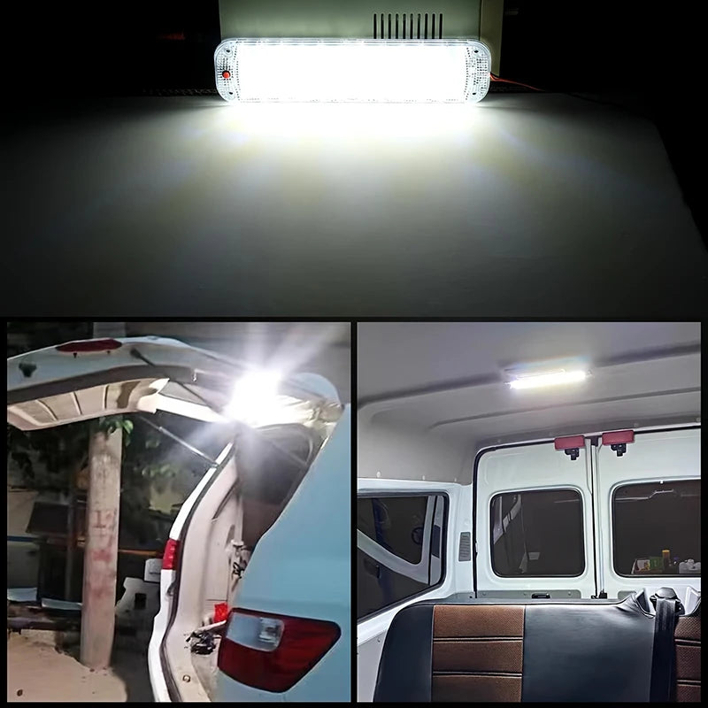 72LED 12V-80V Car Interior Light High Bright Cabin Dome Roof Ceiling Lamp Car Interior Reading Light For Trucks Campers Boats RV