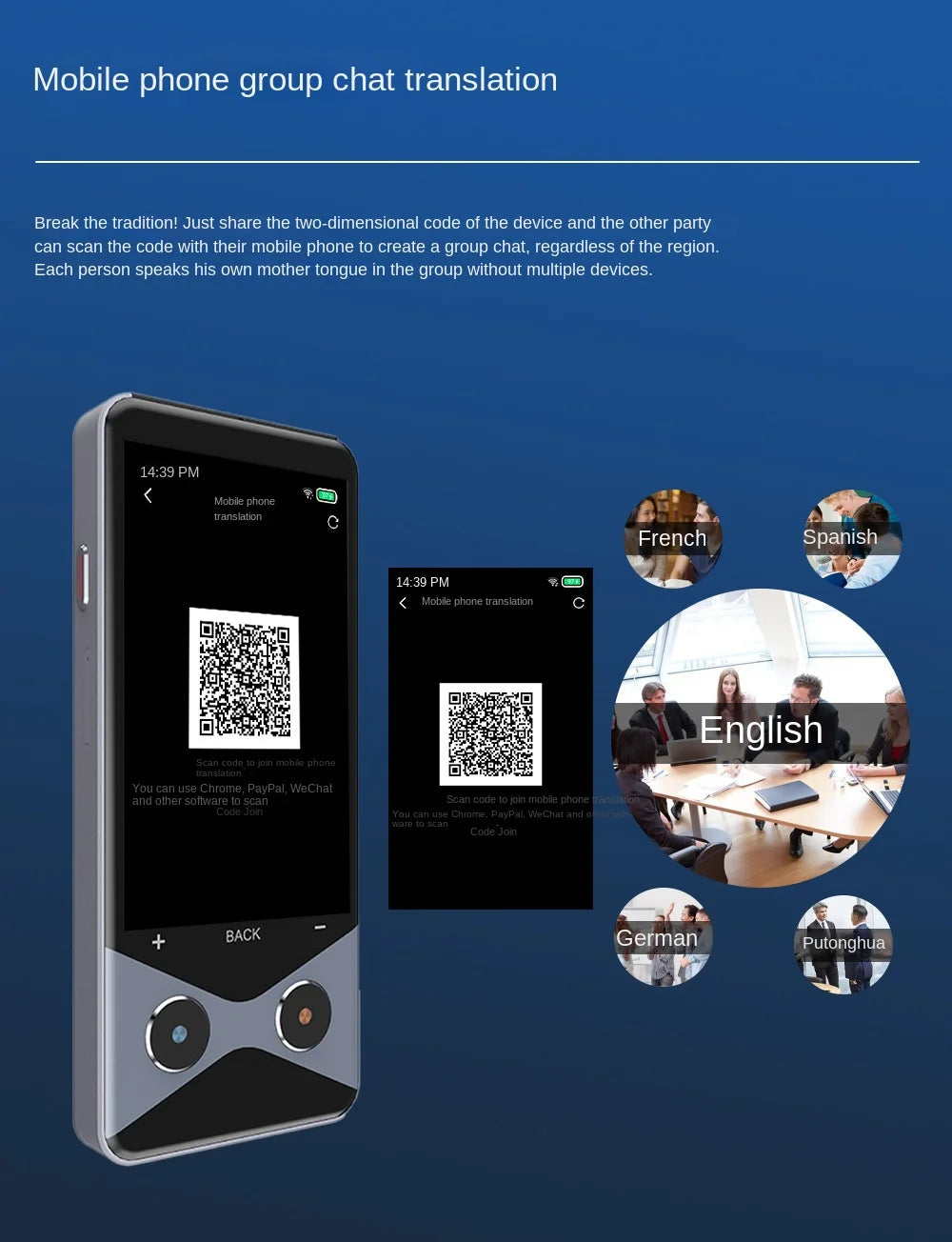 AI 4G Intelligent Translators 150 Language with Real-time Online Offline Translation Capabilities Including Photo Translation