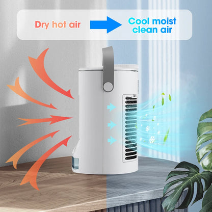 Mini Portable Air Conditioner Fan, Personal Water Cooling Air Cooler Fan, Mobile Small Conditioning Fan for Room Office Cars