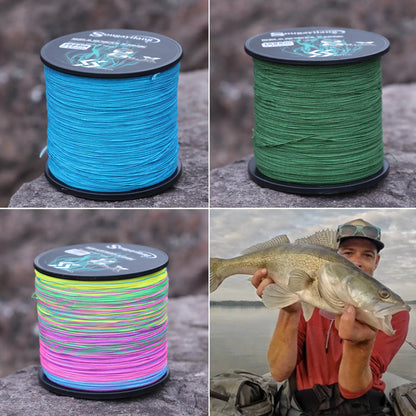 Sougayilang 9 Strands Strong PE Fishing Line Wires 300M 500M 1000M  Strong Abrasion Resistance Multifilament Fishing Line