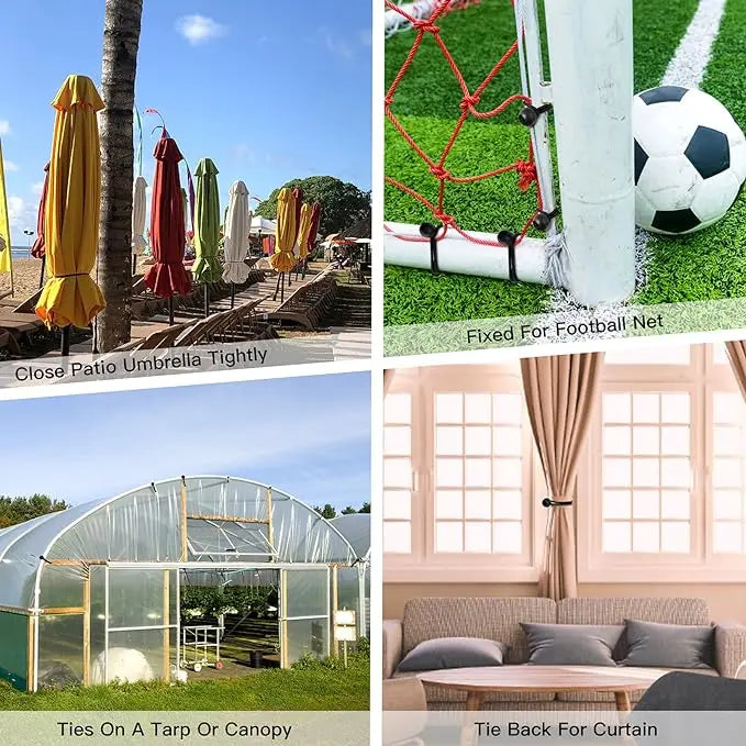 50/10pcs Bungee Ball Tarps Canvas Tarpaulin Flagpole Ties Cord Ends Elastic Rope Lace Fixed Boat Pole Camping Tent Accessories