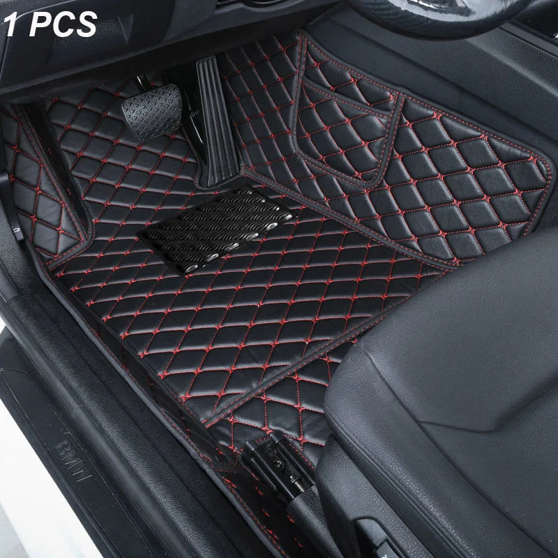 Custom Automotive Car Floor Mats For VW Golf 4 1999 2000 2001 2002 2003 Auto Luxury Leather Men Women Car Mats Full Coverage