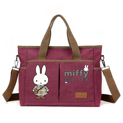 Miffy tote bag new large capacity Korean version casual simple commuting shoulder bag trendy versatile lightweight travel bag