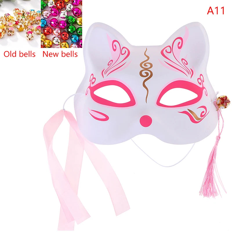 1Pc Anime Fox Masks PVC Half Face Cat Mask Masquerade Festival Party Cosplay Props