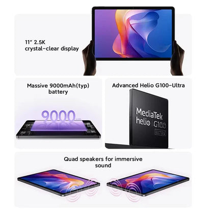 Xiaomi Redmi Pad 2 4GB/128GB 6GB/128GB 8GB/256GB EU 9000mAh Battery 11" 2.5K WiFi Global Version Tablet PC