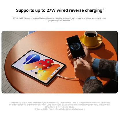 Global Version Xiaomi Redmi Pad 2 Pro Wifi 8 + 256GB 12.1 Inch 2.5K Crystal-clear Certified Eye-care Display Quad Speakers Massive 12000mAh (type) Battery Tablet PC