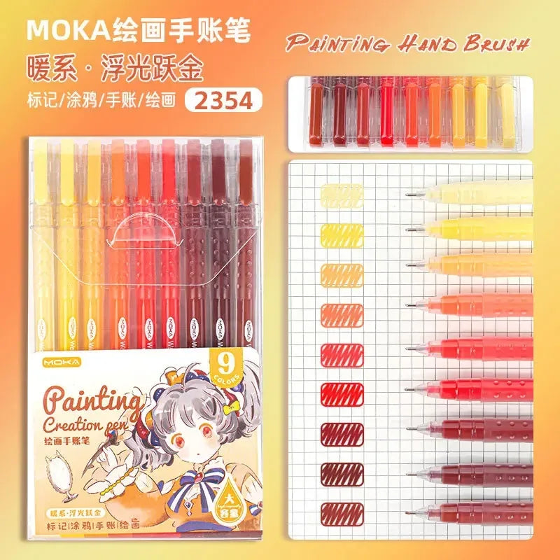 150/6 Colors Acrylic Gel Pen Student Diary Scrapbook Painting DIY Gel Pen Set Color Drawing Doodling Art Markers School Supplies