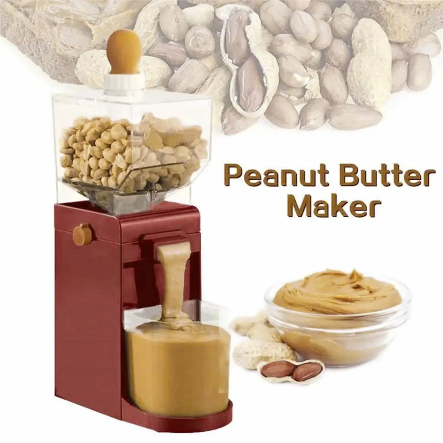 Peanut Butter Maker Home Electric Grain Grinder Anti Slip Sesame Sauce Mill Nut Butter Machine for Groundnut Almonds Cashews Haz