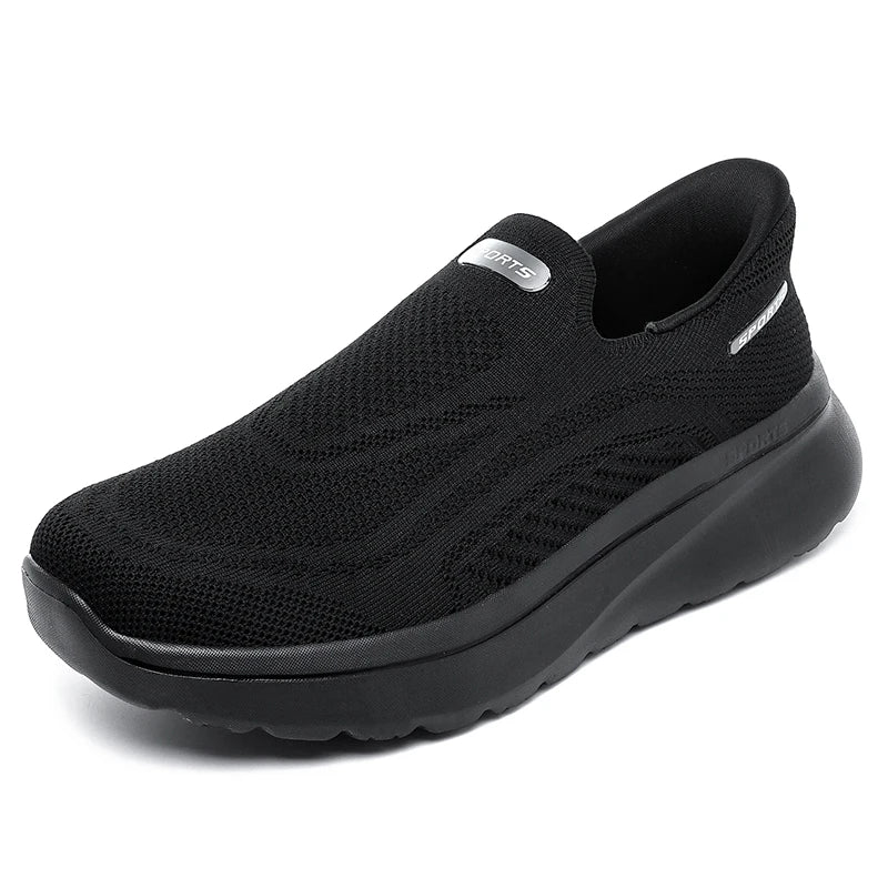 Men Women Slip on Walking Shoes Breathable Mesh Knit Loafers Lightweight Non Slip Comfort Casual Sports Sneakers Walking