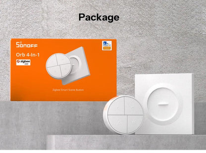 SONOFF Orb 4-In-1 Zigbee Smart Scene Button Split Magnetic Design Zigbee & eWeLink-Remote Dual Protocol Multiple Trigger Actions