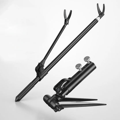 Shawto 2.1M Stainless Steel Thickened Telescopic Fishing Rod Holder 7 Section Bracket Rack Pole Stand Fishing Tools