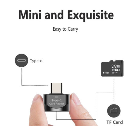 High Speed Micro SD to Type C Card Reader OTG USB Type-C Adapter Phone External Memory TF SD Card Adapter for Laptop Cell Phone