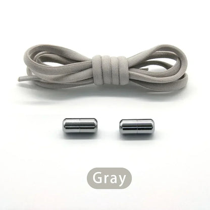 Elastic No Tie Shoelaces Semicircle Shoe Laces for Kids and Adult Sneakers Shoelace Quick Lazy Metal Lock Laces Shoe Strings