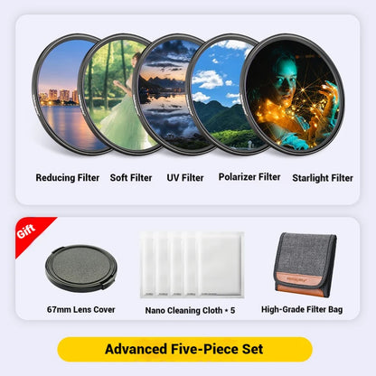 WalkingWay for XiaoMi 15 Ultra Phone Lens Filters 67mm Phone Filter Set 13/14/15 Ultra General ND CPL GND Soft Star Flare Filter