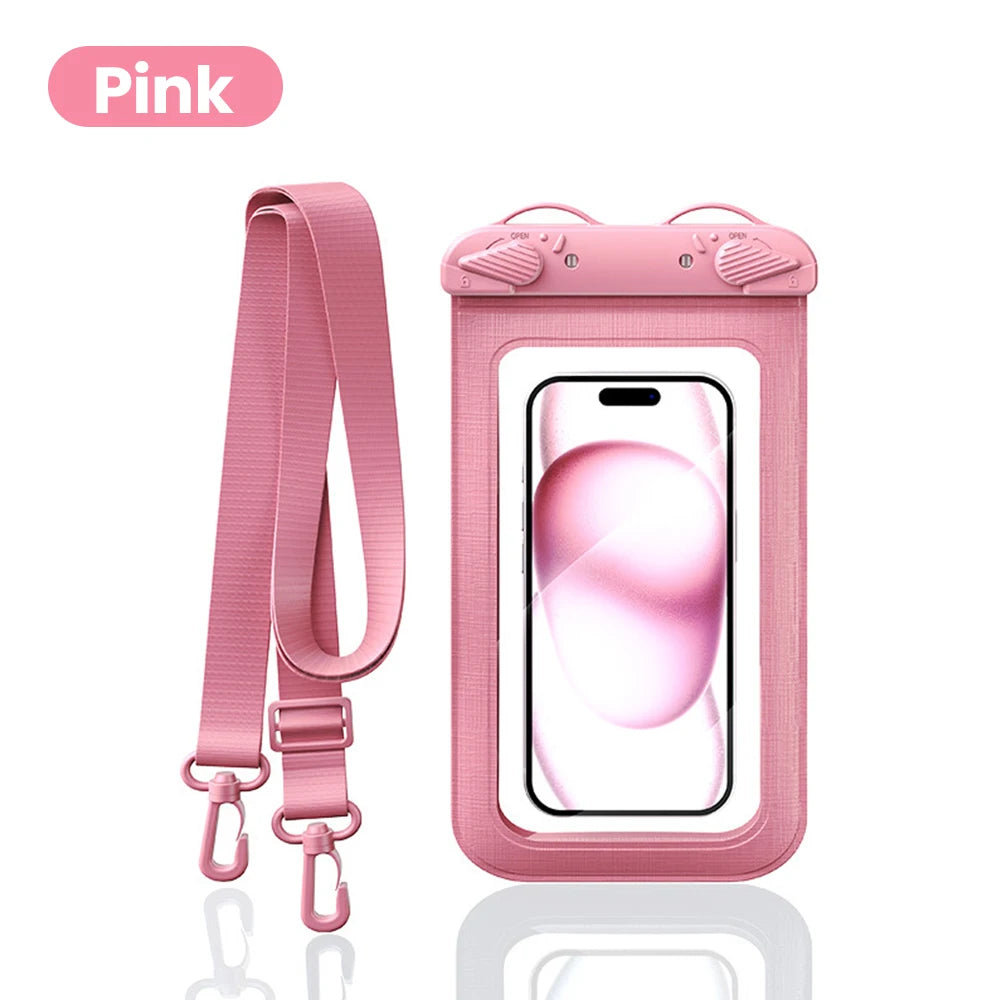IPX8 Waterproof Phone Pouch 7.5" Universal Dry Bag Underwater Touch Screen Phone Casefor Swimming Rafting Beach