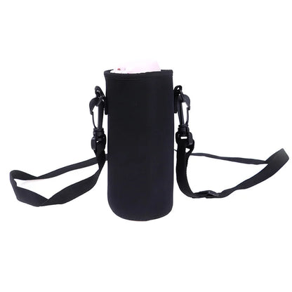 Portable Water Bottle Insulated Neoprene Holder Pouch Bag 420/550/750/1000/1500ml Shoulder With Adjustable Strap