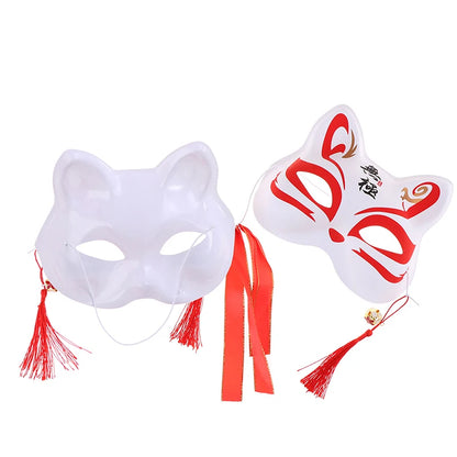 1Pc Anime Fox Masks PVC Half Face Cat Mask Masquerade Festival Party Cosplay Props