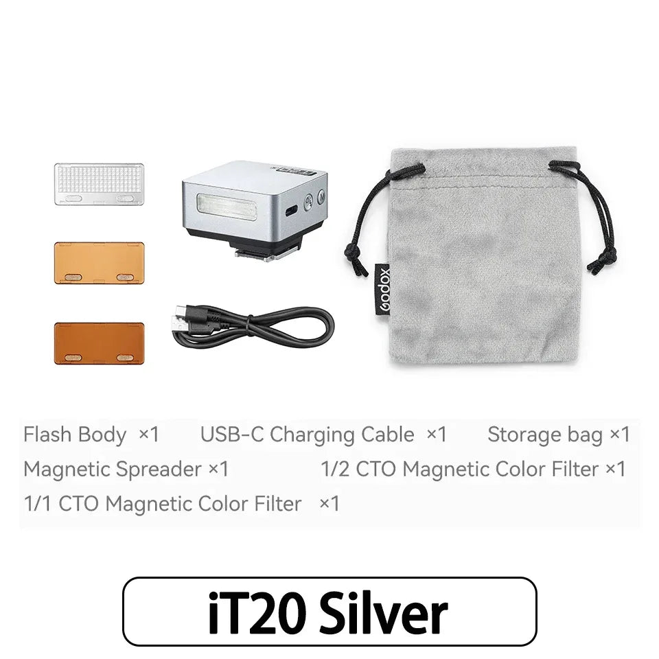 Godox iT20 R TTL Mini Flash iFlash Camera Flash Magnetic On-camera Flash compatible with Ricoh Pentax P-TTL