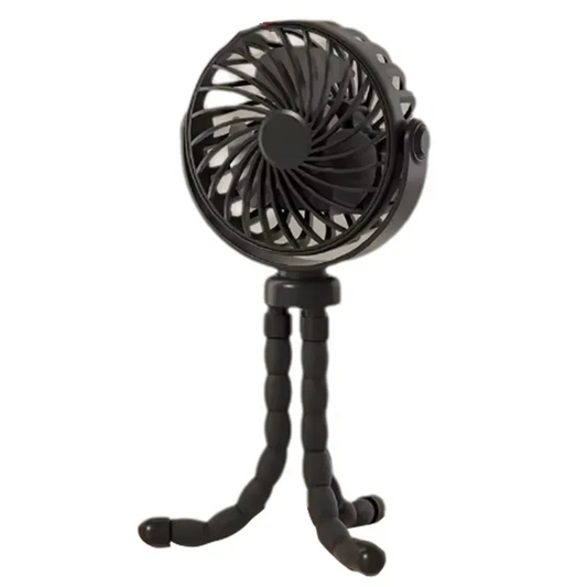 Mini USB Fan Rechargeable Octopus Multifunctional Fixable Small Fan Portable Desktop for Baby Stroller Bicycle with Soft Wind