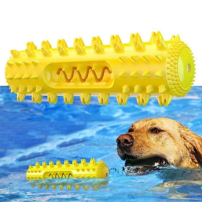 Dog Teething Toy Chew Stick Bite Resistant Fun Leak Proof Food Toy Pet Teether Cleaner Stick