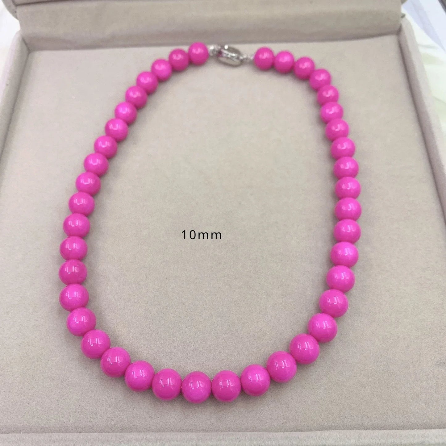 8/10mm Natural Rose Beads Seashell Pearl Necklace Women Charm Clavicular Chain Girls Christmas Gifts Jewelry Making Accessories