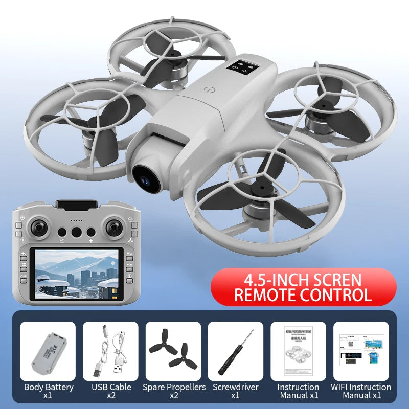 H137 PRO RC Drone 4K Professional HD Aerial 180° Dual Camera Photography Brushless Screen Remote Control Aircraft Quadcopter Toy