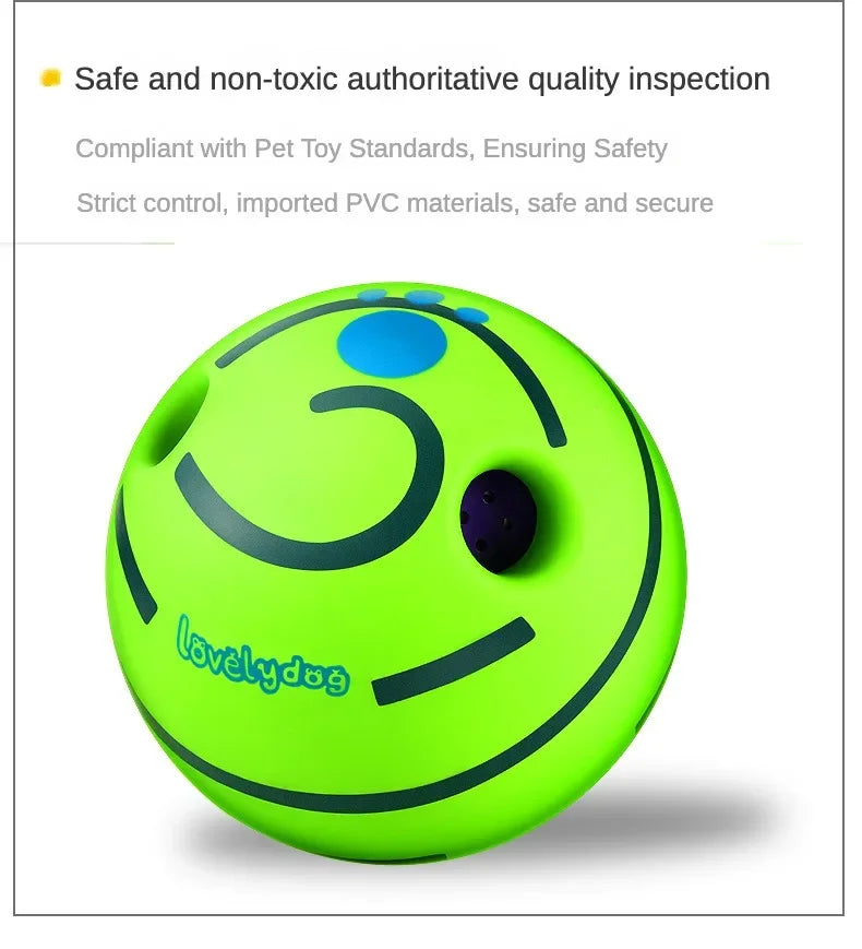 Pet Dog Toy Ball Wobble Wag Giggle Ball Interactive Dog Cat Toy Chew Toy Giggle Sounds Toy When Rolled or Shaken For Pet Dog Fun