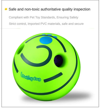 Pet Dog Toy Ball Wobble Wag Giggle Ball Interactive Dog Cat Toy Chew Toy Giggle Sounds Toy When Rolled or Shaken For Pet Dog Fun