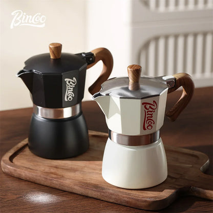 Bincoo Coffee Moka Pot Set with Electric Heating Plate for Home Use Small Espresso Extraction Machine Complete Brewing Kit