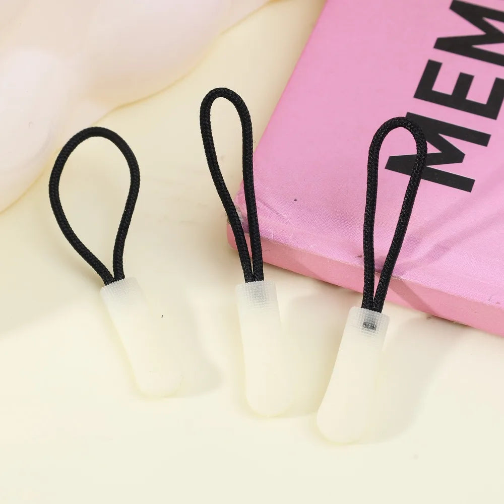 30-3pcs Luminous Zipper Pull Rope Glow in The Dark Zipper Head Anti-lost Backpack Clothes Jackets Slider DIY Repair Sewing Tool