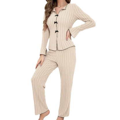 Women's Two-piece Pajamas Autumn And Winter Home Warm Casual, Fashionable And Wearable Home Clothes Set For Women