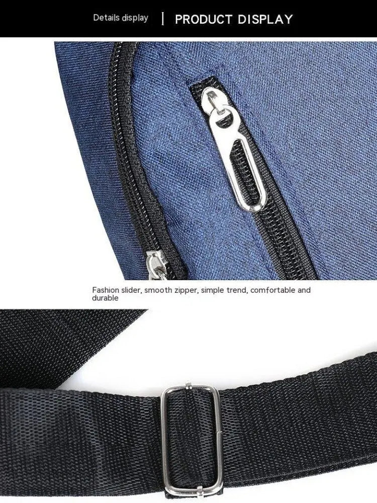2023 New Chest Bag Fashion New Solid Color Men Chest Bag Outdoor Casual Fashion One Shoulder Crossbody Bag