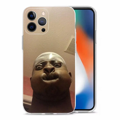 Ugly Man Funny Phone Case For iPhone 15,14,13,12,11 Plus,Pro,Max,XR,XS,X,7,8 Plus,SE,Mini Transparent Shell