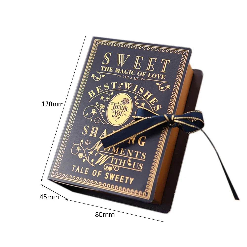 Creative Simple Book Shape Gift Box DIY Valentine's Day Wedding Party Birthday Banquet Baby Shower Candy Chocolate Package Decor