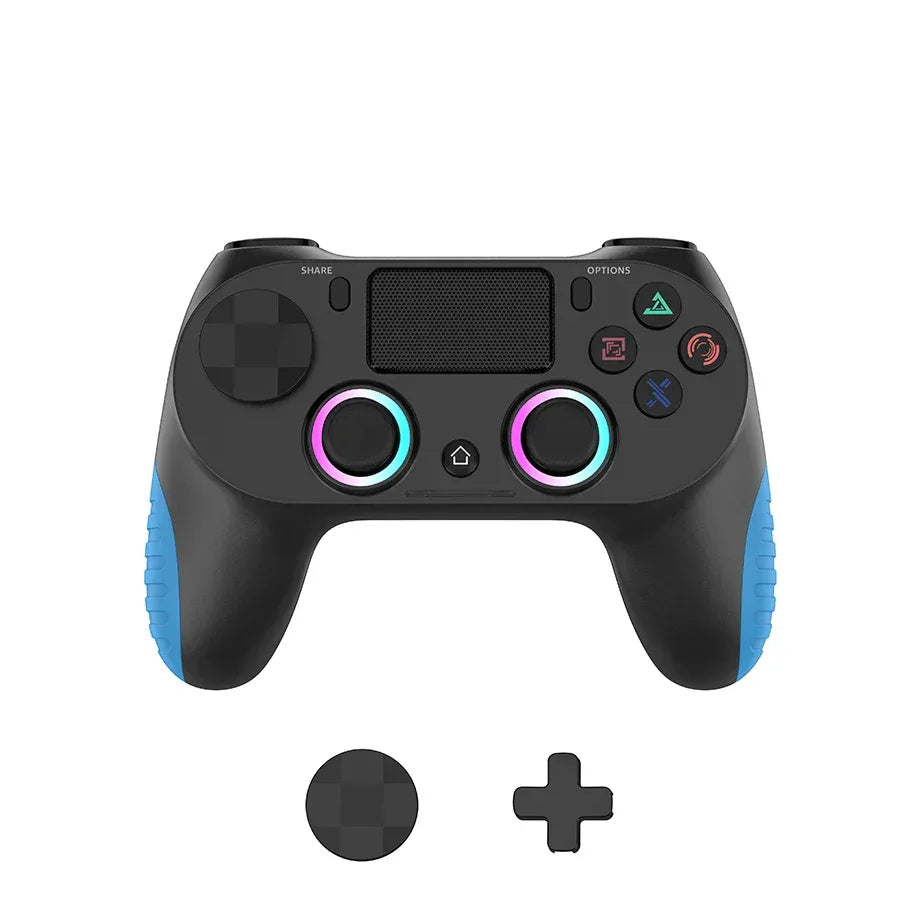 P4 Wireless Bluetooth Gaming Controller RGB Lights Vibration Six-Axis Motion Sensing for PC/360 - Hot-Selling Gaming Joystick