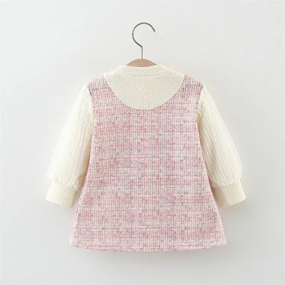 Baby Girl Dress Spring And Autumn Bow Cotton Long Sleeved Girl Dress Cute Christmas Style Baby Dress