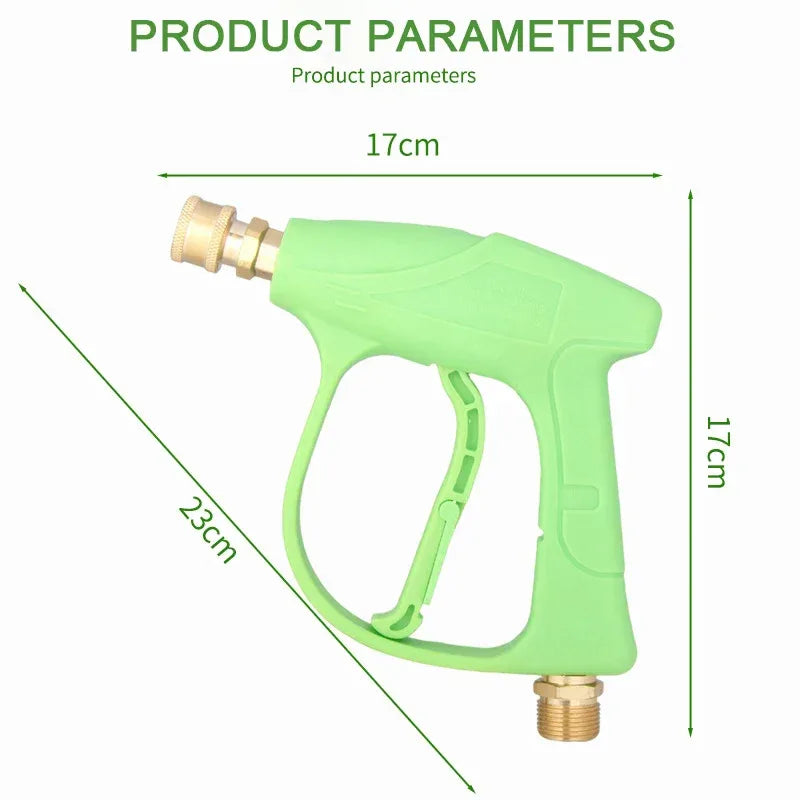 Heavy - Duty 1/4" Quick Connect Pressure Washer Gun, M22 - 14 Thread, 5 Nozzles For Jet Washer & Patio Clean