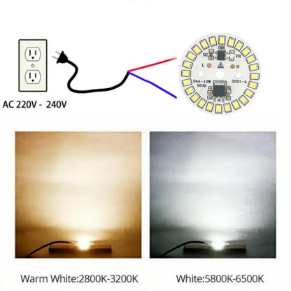 LED Bulb Patch Lamp SMD Plate Circular Module Light Source Plate For Bulb Light AC 220V Led Chip Spotlight Downlight LED Lamp