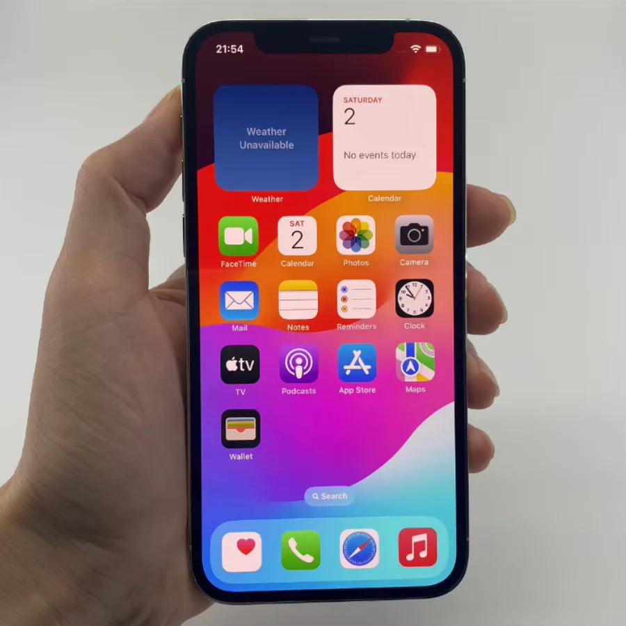 Unlocked iPhone 12 pro Max 6.7 Inch 128GB 256GB ROM A14 Bionic Chip iOS Original Apple 12pm Used Face ID Cellphone