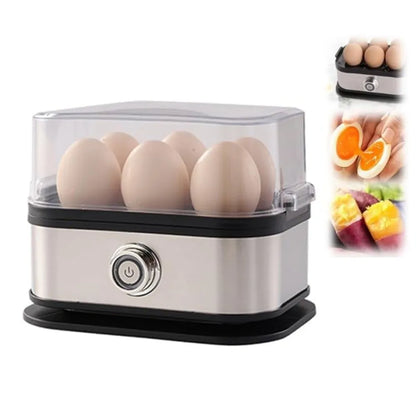 200W Power Eggs Boiler Space Saving Auto Shut-Off Smart Egg Cooker 6 Eggs Capacity Stainless Steel Rapid Egg Cooker2026new