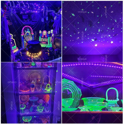 UV LED Black Light Strip USB LED Strip Tape 395-405nm Ultraviolet Light For Glow Party Bedroom UV Lamp Fluorescent Poster Body